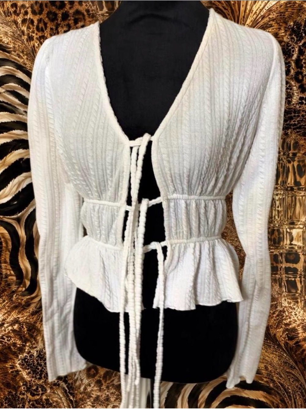 Cute Tie-Front Knit Top
